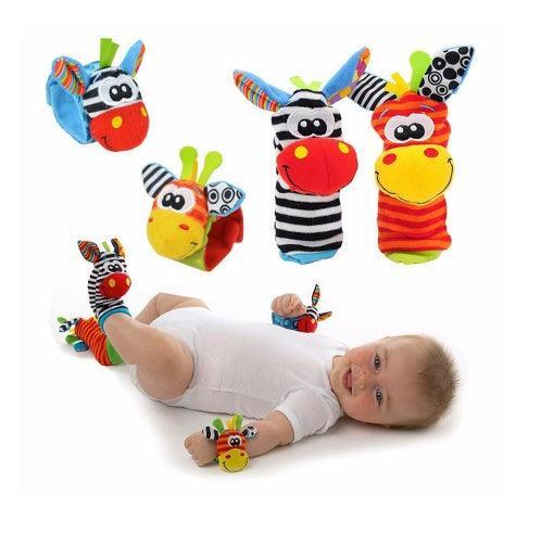 0-12 Months Soft Animal Rattle Infant Newborn Plush Sock Baby Toy Wrist Strap Baby Foot Socks - fadidesign