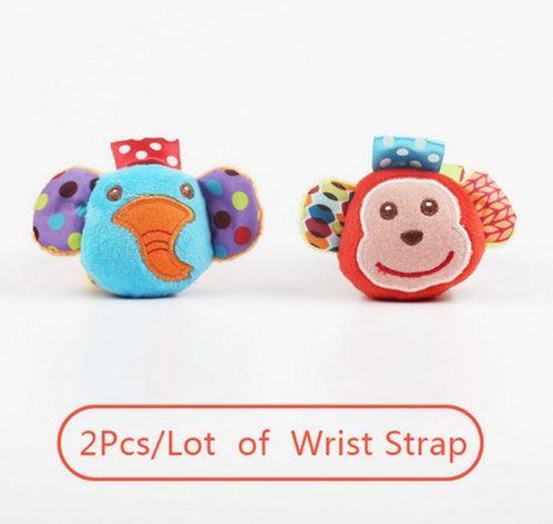 0-12 Months Soft Animal Rattle Infant Newborn Plush Sock Baby Toy Wrist Strap Baby Foot Socks - fadidesign