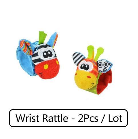 0-12 Months Soft Animal Rattle Infant Newborn Plush Sock Baby Toy Wrist Strap Baby Foot Socks - fadidesign