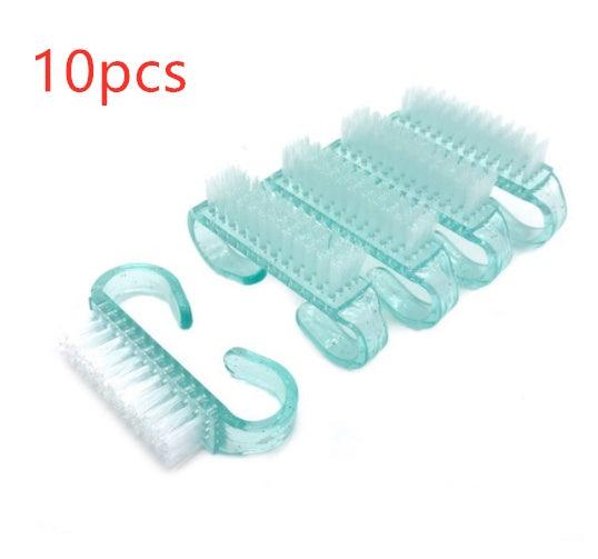 10 Pieces Nail Cleaning Clean Brush Hot sales Tool File Manicure Pedicure Soft Remove Dust Small Angle Clear Tools Sets - fadidesign