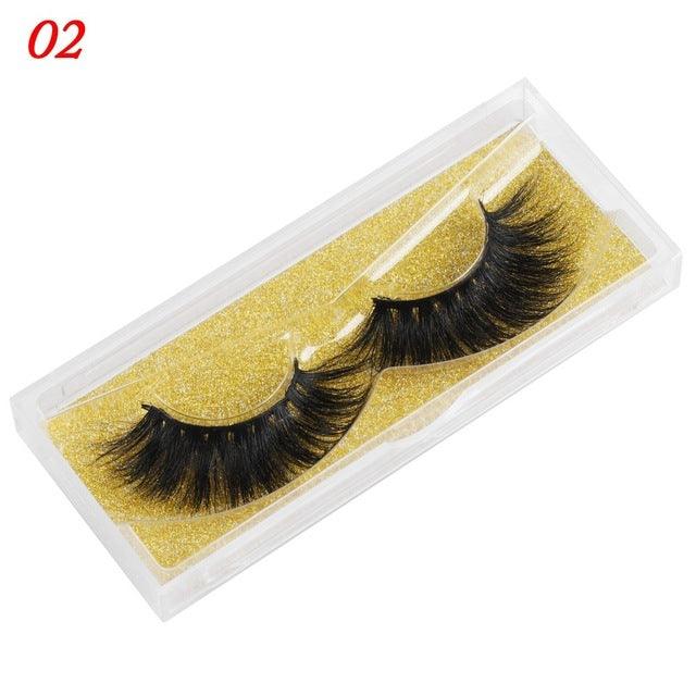 100% Mink Eyelashes 25mm Wispy Fluffy Fake Lashes - fadidesign