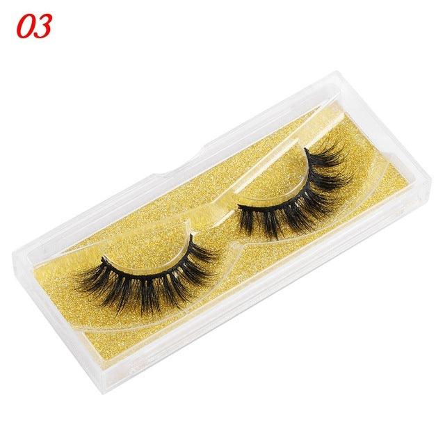 100% Mink Eyelashes 25mm Wispy Fluffy Fake Lashes - fadidesign