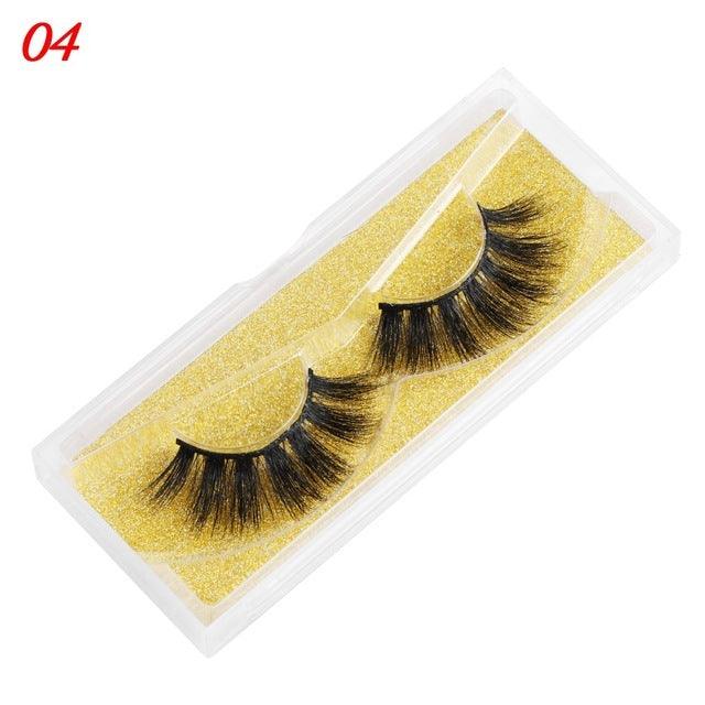 100% Mink Eyelashes 25mm Wispy Fluffy Fake Lashes - fadidesign