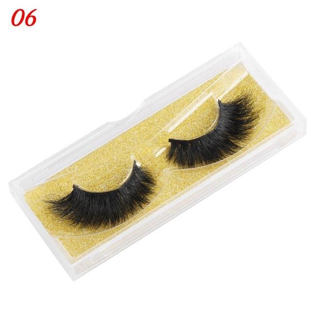 100% Mink Eyelashes 25mm Wispy Fluffy Fake Lashes - fadidesign