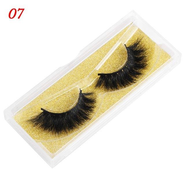 100% Mink Eyelashes 25mm Wispy Fluffy Fake Lashes - fadidesign