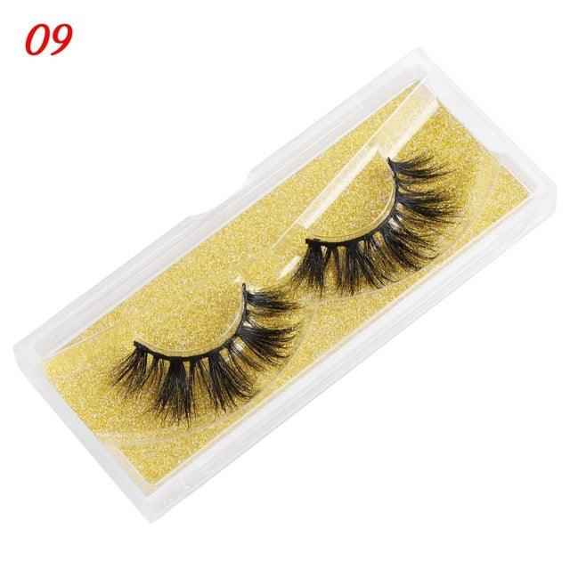 100% Mink Eyelashes 25mm Wispy Fluffy Fake Lashes - fadidesign