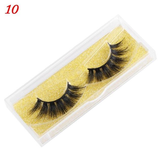 100% Mink Eyelashes 25mm Wispy Fluffy Fake Lashes - fadidesign