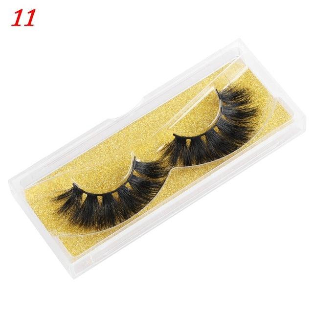 100% Mink Eyelashes 25mm Wispy Fluffy Fake Lashes - fadidesign