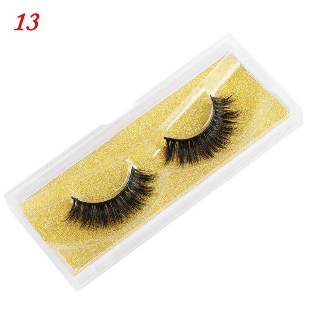 100% Mink Eyelashes 25mm Wispy Fluffy Fake Lashes - fadidesign