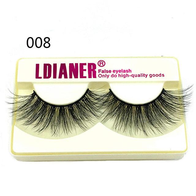 100% Mink Eyelashes 25mm Wispy Fluffy Fake Lashes - fadidesign