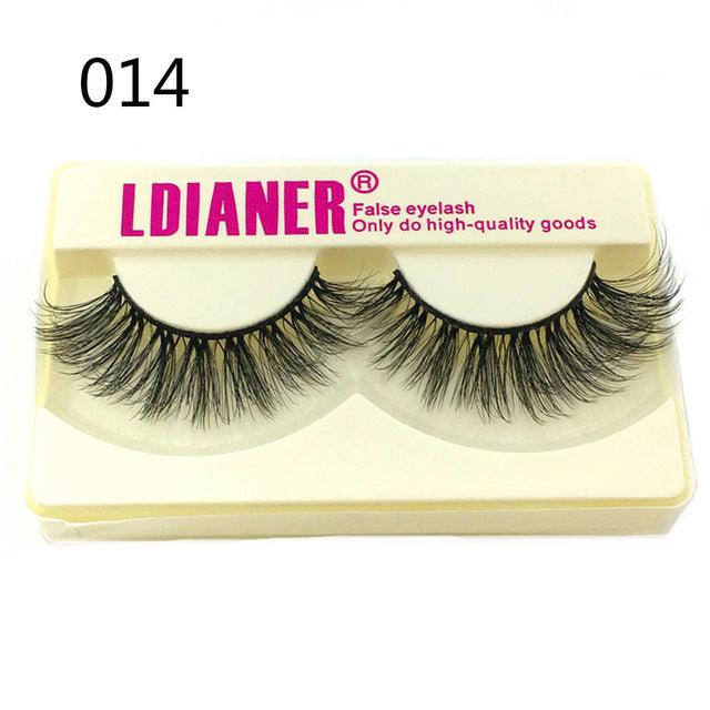 100% Mink Eyelashes 25mm Wispy Fluffy Fake Lashes - fadidesign