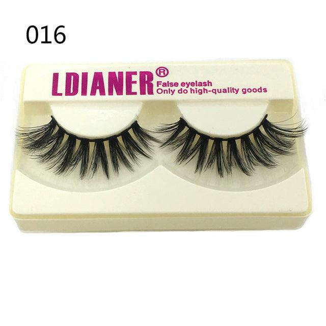 100% Mink Eyelashes 25mm Wispy Fluffy Fake Lashes - fadidesign