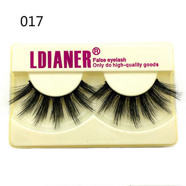 100% Mink Eyelashes 25mm Wispy Fluffy Fake Lashes - fadidesign