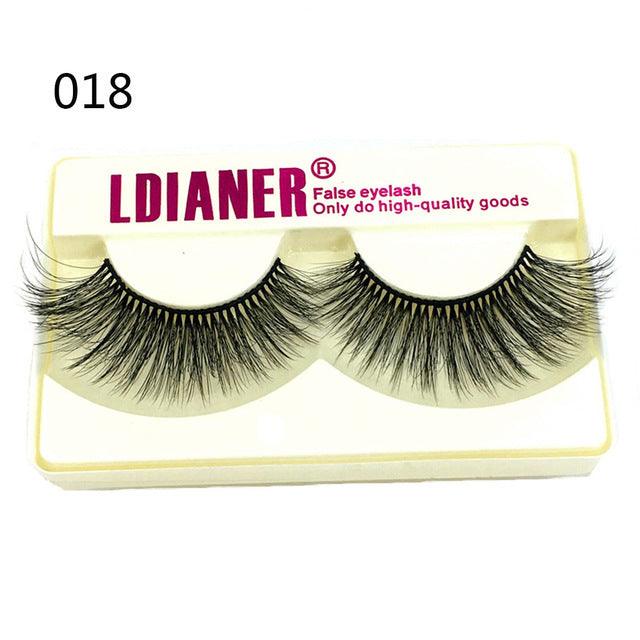 100% Mink Eyelashes 25mm Wispy Fluffy Fake Lashes - fadidesign