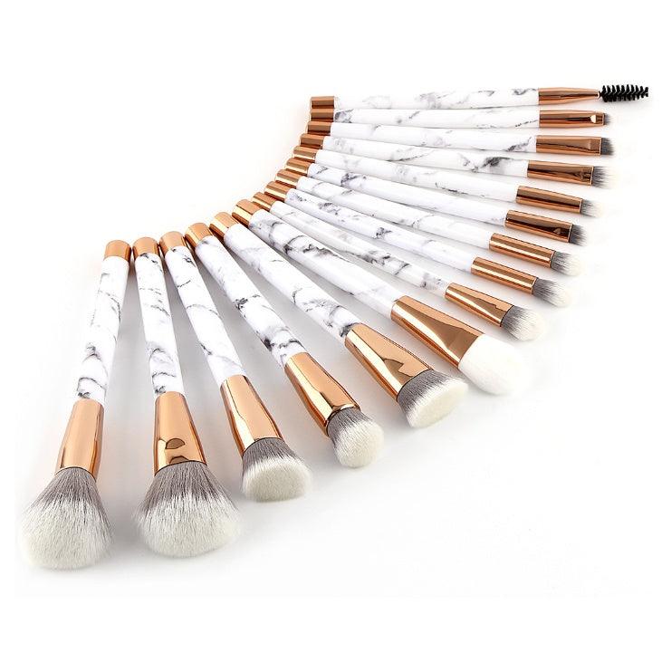 11 sets of marble makeup brush with makeup brush beauty makeup kit 11 makeup brush sets - fadidesign