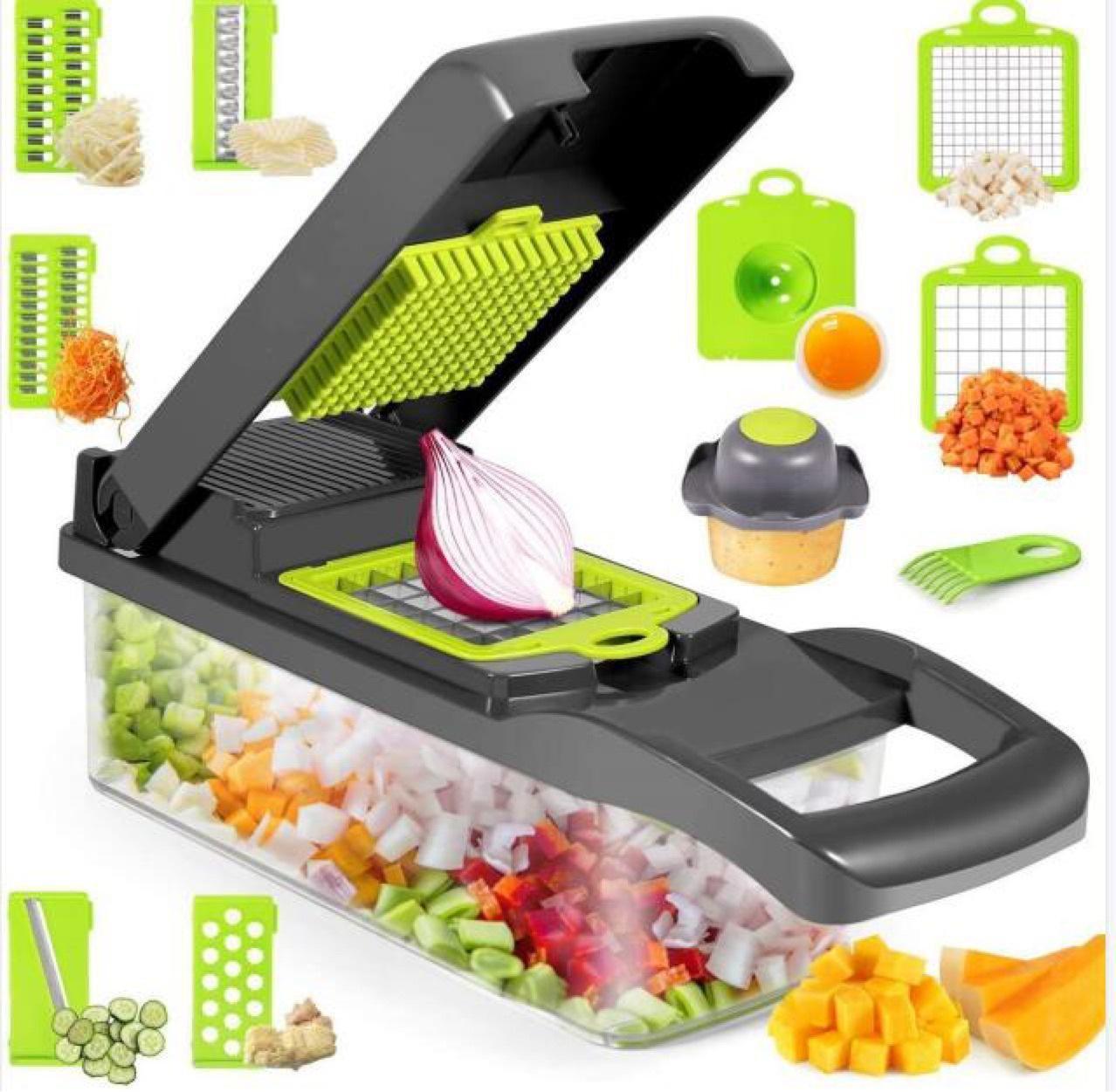 12 In 1 Manual Vegetable Chopper Kitchen Gadgets Food Chopper Onion Cutter Vegetable Slicer - fadidesign