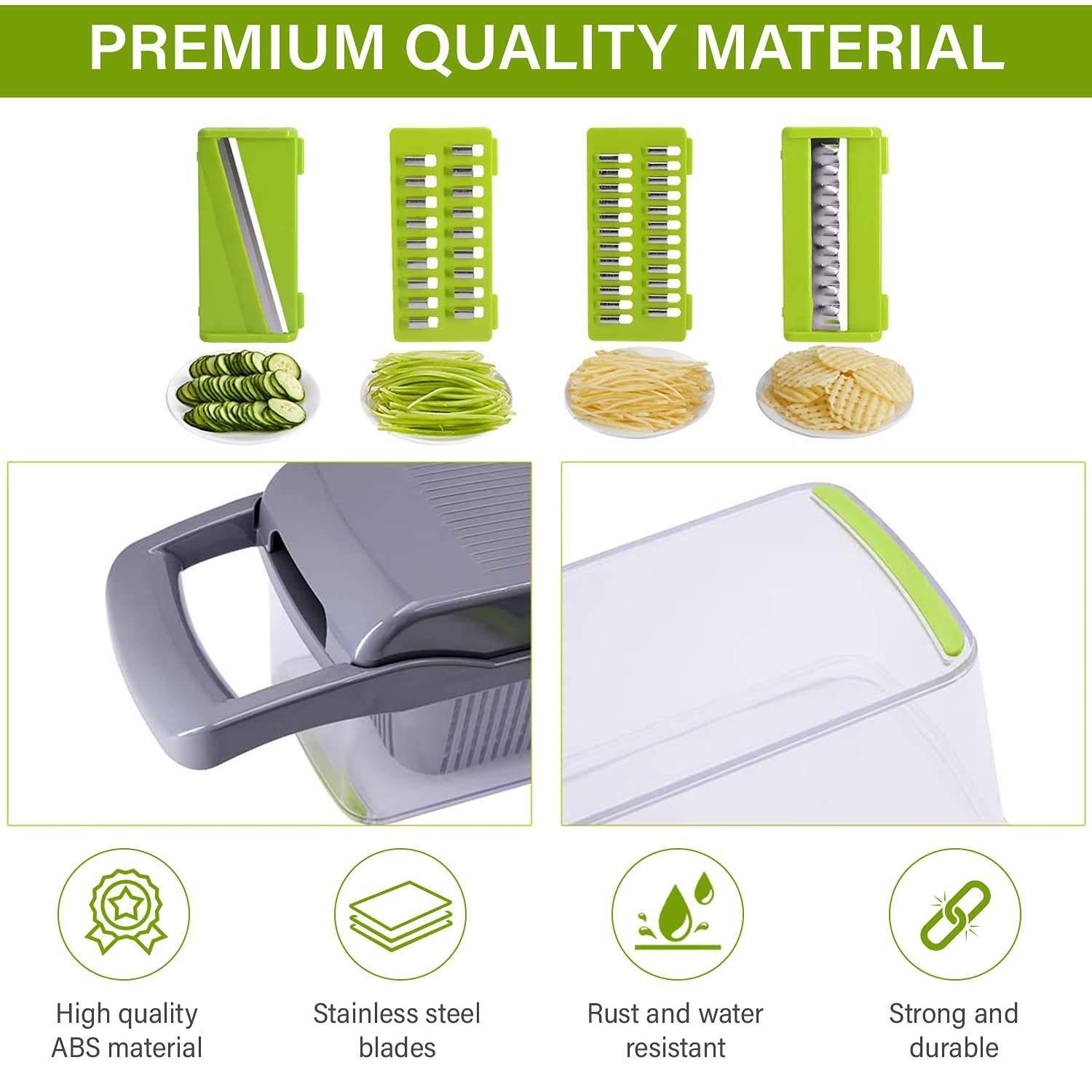 12 In 1 Manual Vegetable Chopper Kitchen Gadgets Food Chopper Onion Cutter Vegetable Slicer - fadidesign