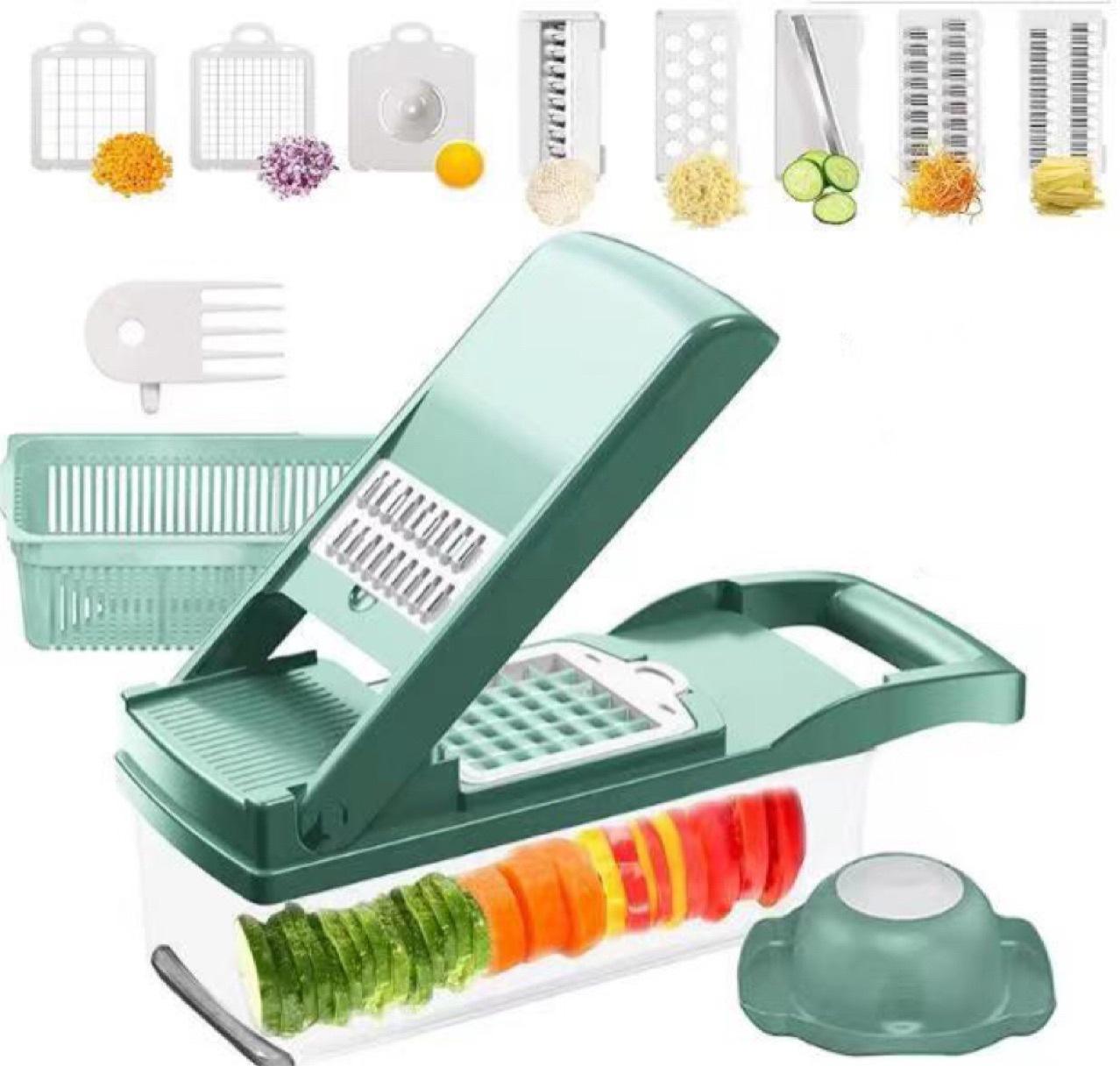 12 In 1 Manual Vegetable Chopper Kitchen Gadgets Food Chopper Onion Cutter Vegetable Slicer - fadidesign