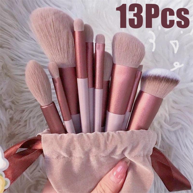 13Pcs Makeup Brush Set Make Up Concealer Brush Blush Powder Brush Eye Shadow Highlighter Foundation Brush Cosmetic Beauty Tools - fadidesign