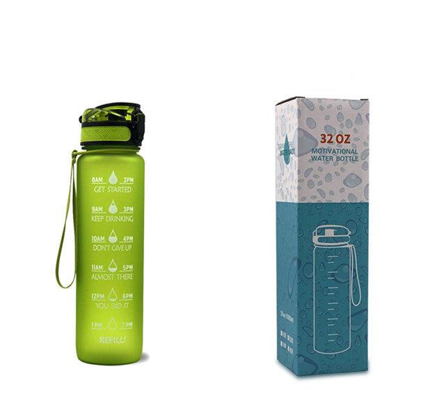 1L Tritan Water Bottle With Time Marker Bounce Cover Motivational Water Bottle Cycling Leakproof Cup For Sports Fitness Bottles - fadidesign