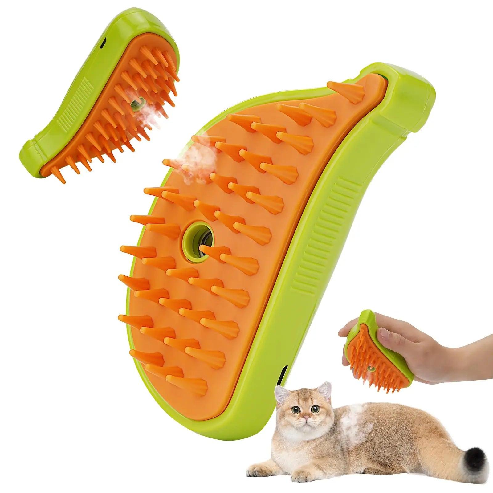 3 In 1 Pet Steam Brush Cat Dog Cleaning Steamy Spray Massage Beauty Comb Hair Removal Grooming Supplies Pets Accessories - fadidesign