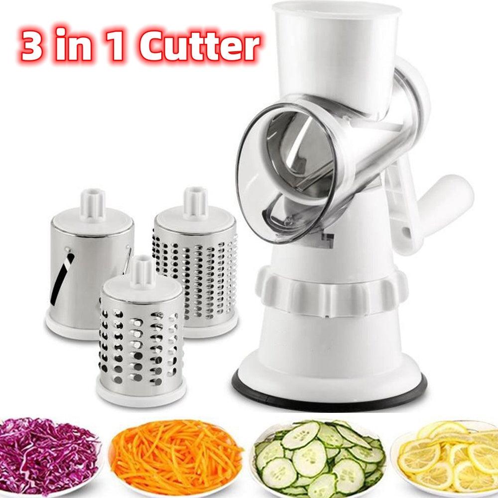 3 In 1 Vegetable Slicer Manual Kitchen Accessories Grater For Vegetable Cutter Round Chopper Mandolin Shredder Potato Home Kitchen Supplies Kitchen Gadgets - fadidesign