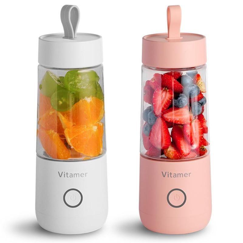 350ml Portable Blender Juicer Electric USB Rechargeable Mixer Smoothie Slushy Cup Juice Blender Bottle USB Charging Kitchen Gadgets - fadidesign