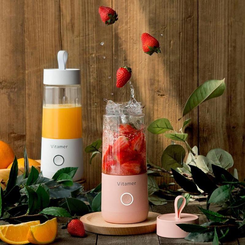 350ml Portable Blender Juicer Electric USB Rechargeable Mixer Smoothie Slushy Cup Juice Blender Bottle USB Charging Kitchen Gadgets - fadidesign