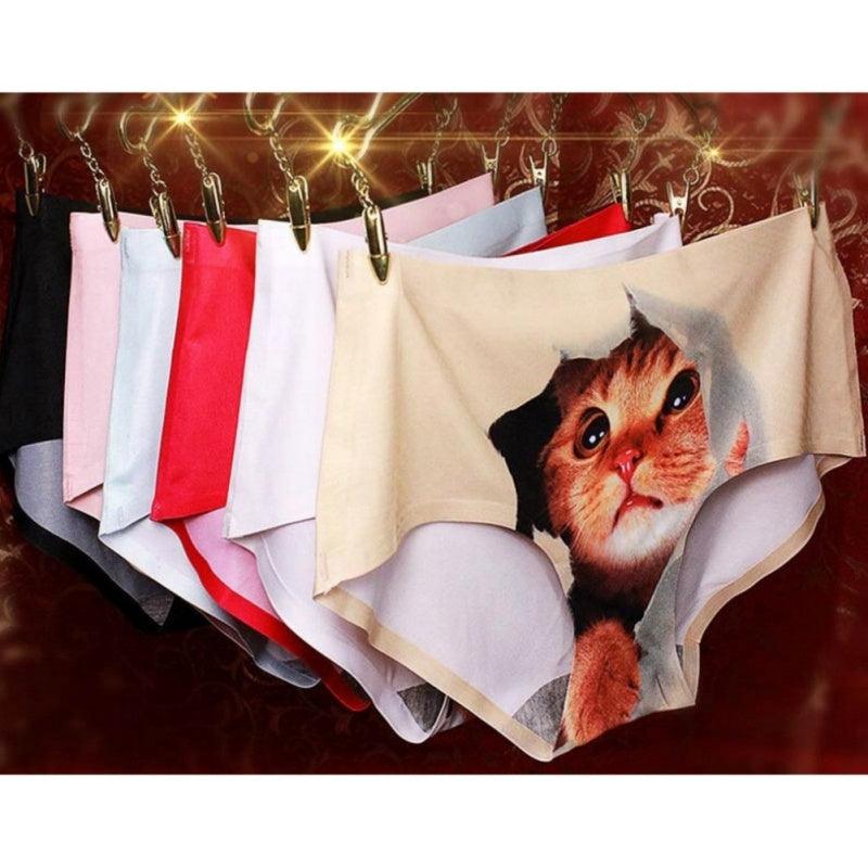 3d Print Cat Cotton Underwear Women Panties Seamless Briefs New Arrival Female Ropa Interior Mujer Lingerie - fadidesign