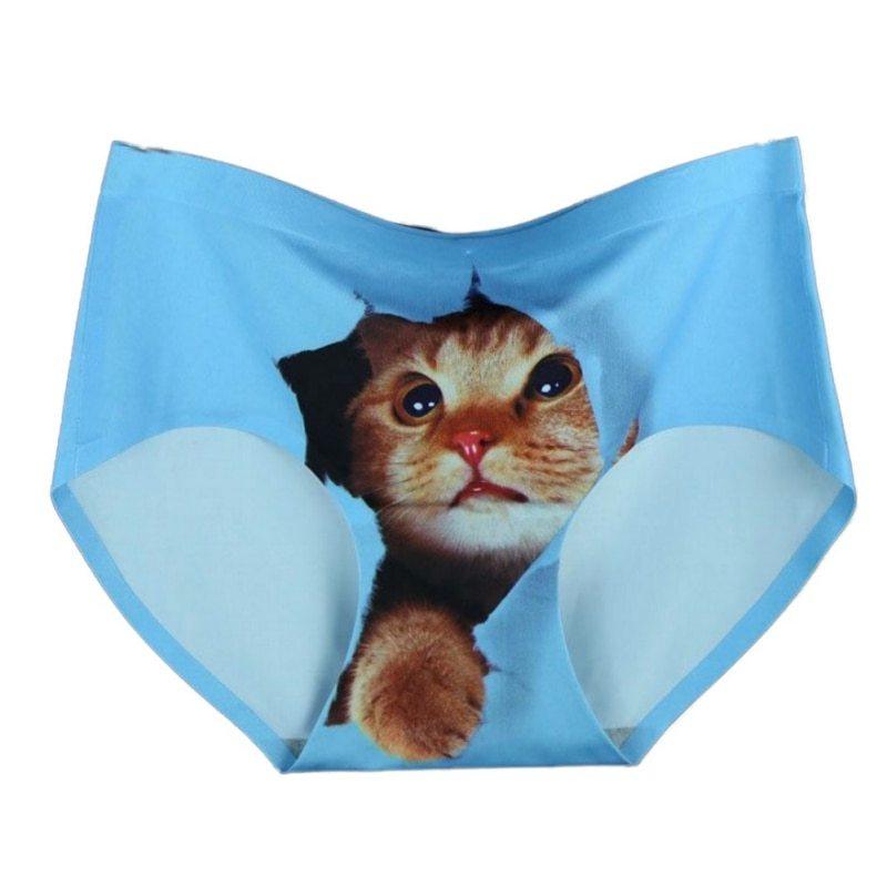 3d Print Cat Cotton Underwear Women Panties Seamless Briefs New Arrival Female Ropa Interior Mujer Lingerie - fadidesign