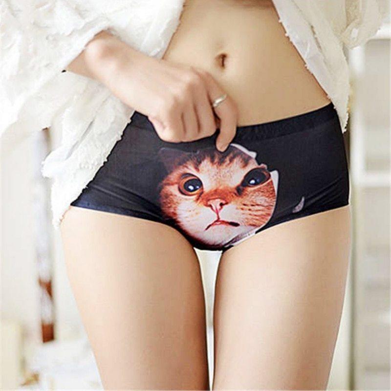 3d Print Cat Cotton Underwear Women Panties Seamless Briefs New Arrival Female Ropa Interior Mujer Lingerie - fadidesign