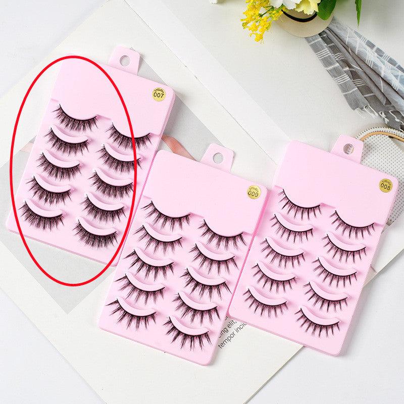 5 Pairs Manga Lashes New Arrival Anime Cosplay Natural Wispy Korean Makeup Artificial False Eyelashes - fadidesign