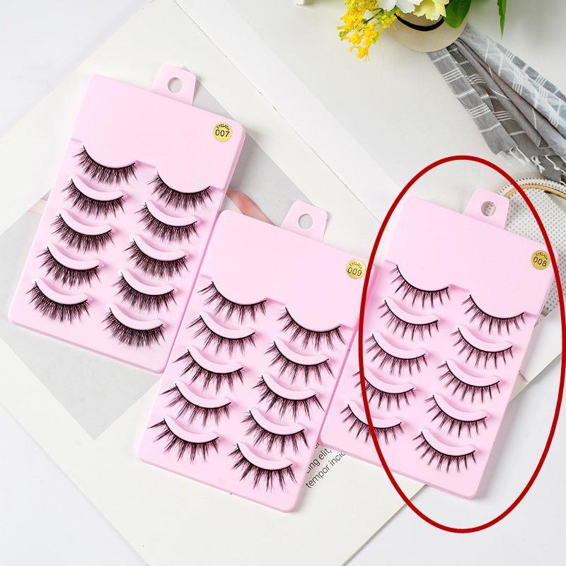 5 Pairs Manga Lashes New Arrival Anime Cosplay Natural Wispy Korean Makeup Artificial False Eyelashes - fadidesign