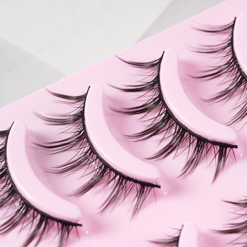 5 Pairs Manga Lashes New Arrival Anime Cosplay Natural Wispy Korean Makeup Artificial False Eyelashes - fadidesign