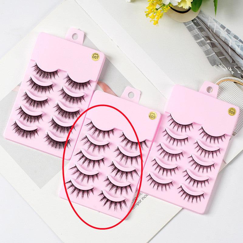 5 Pairs Manga Lashes New Arrival Anime Cosplay Natural Wispy Korean Makeup Artificial False Eyelashes - fadidesign