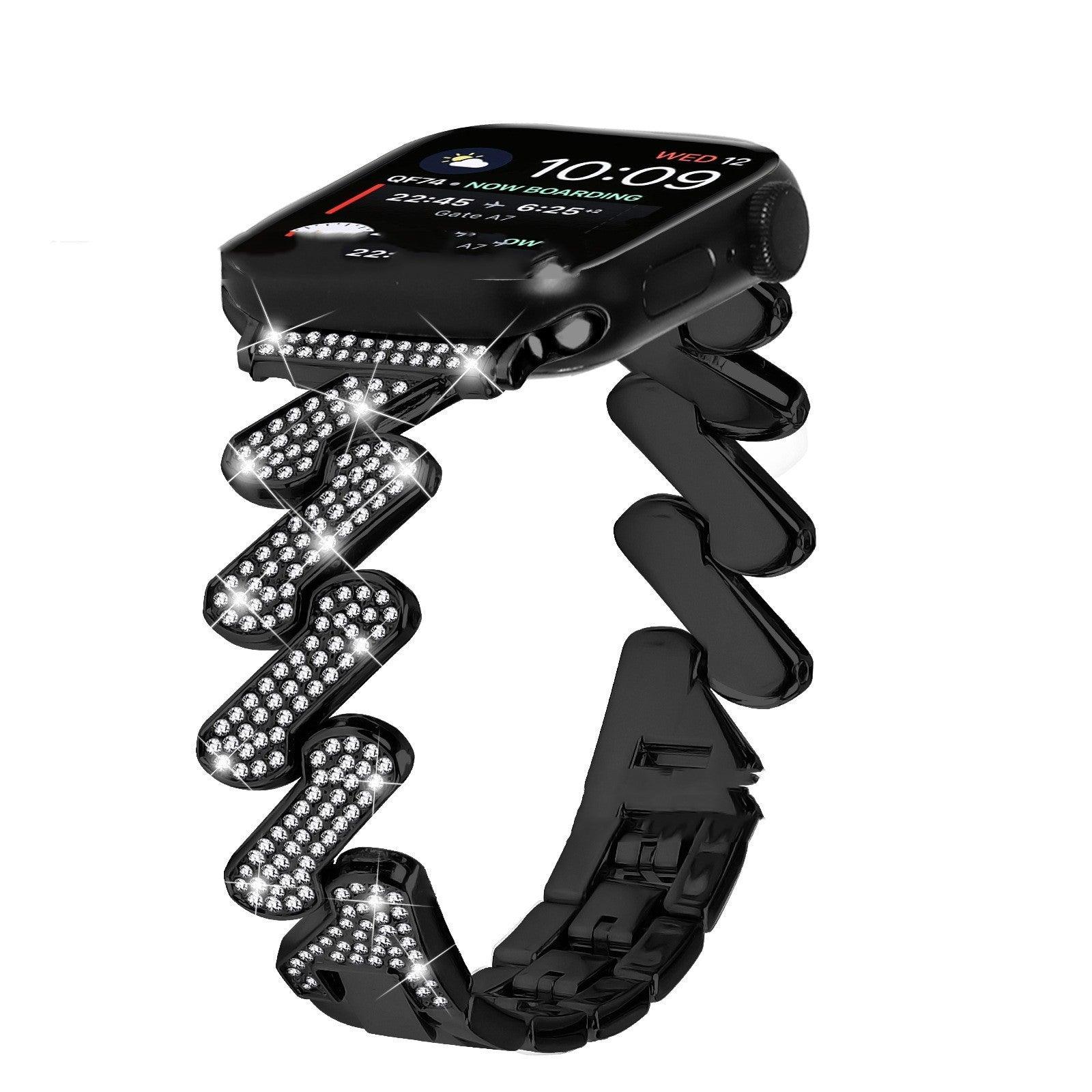 7-word Diamond-embedded Smart Watch Band - fadidesign