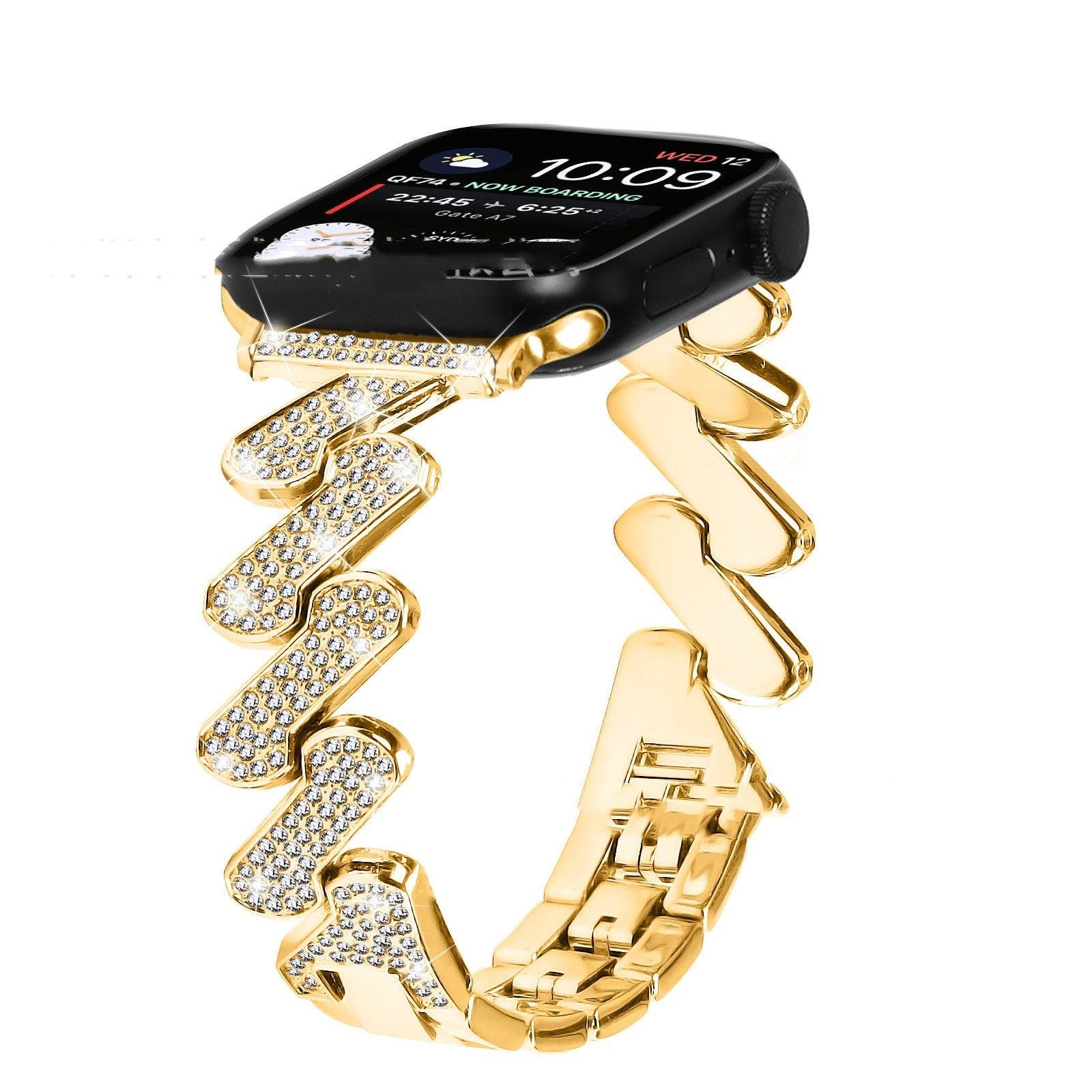 7-word Diamond-embedded Smart Watch Band - fadidesign