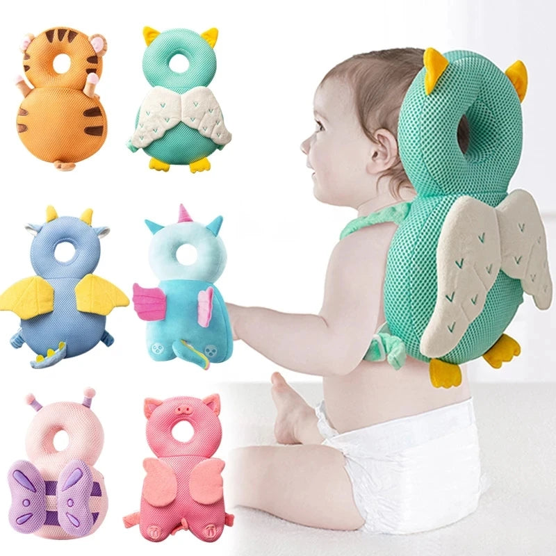 Baby Head Protector Backpack Pillow For Kids 1-3 Y Toddler Children Soft PP Cotton Protective Cushion Cartoon Security Pillows