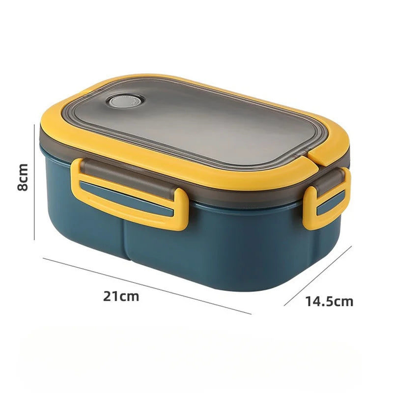 Single Double-layer Lunch Box Portable Compartment Fruit Food Box Microwave Lunch Box With Fork And Spoon Picnic Fresh Box