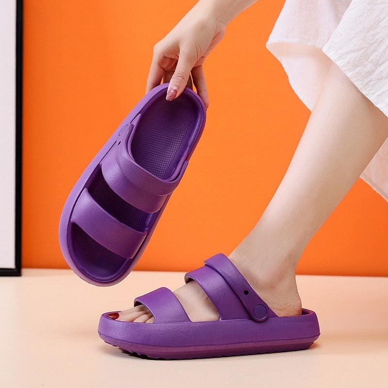 Adjustable Shoes For Women Men Sandals 3cm Thick Bottom Slippers Outdoor - fadidesign