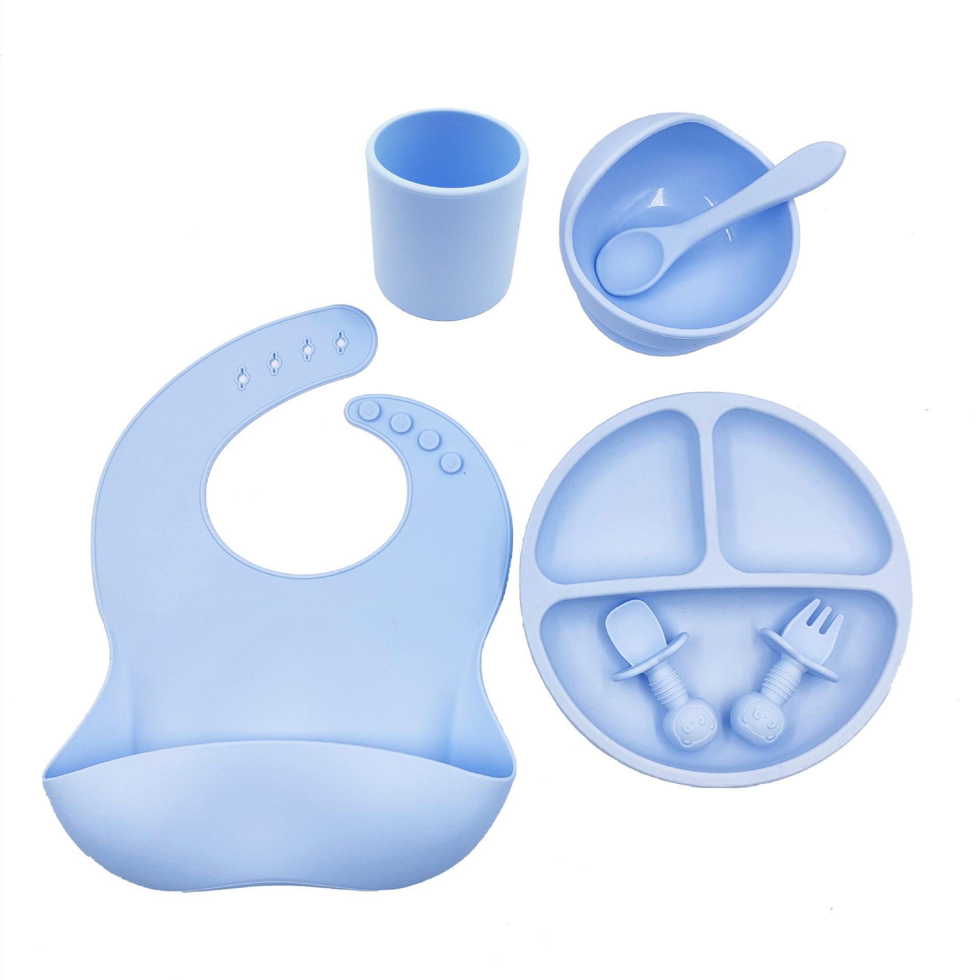 Baby Cutlery Set Silicone Bib Silicone Cup Spoon - fadidesign