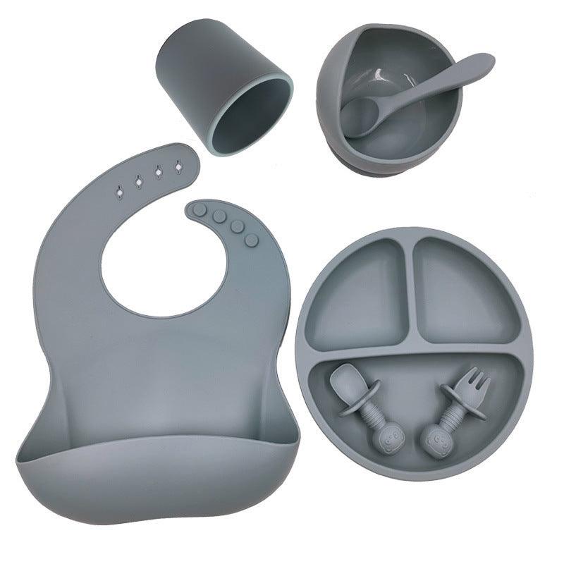 Baby Cutlery Set Silicone Bib Silicone Cup Spoon - fadidesign