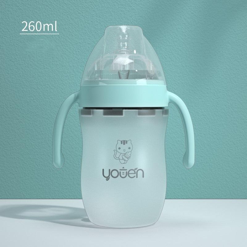 Baby Silicone Soft Anti-Drop Bottle With Straw - fadidesign