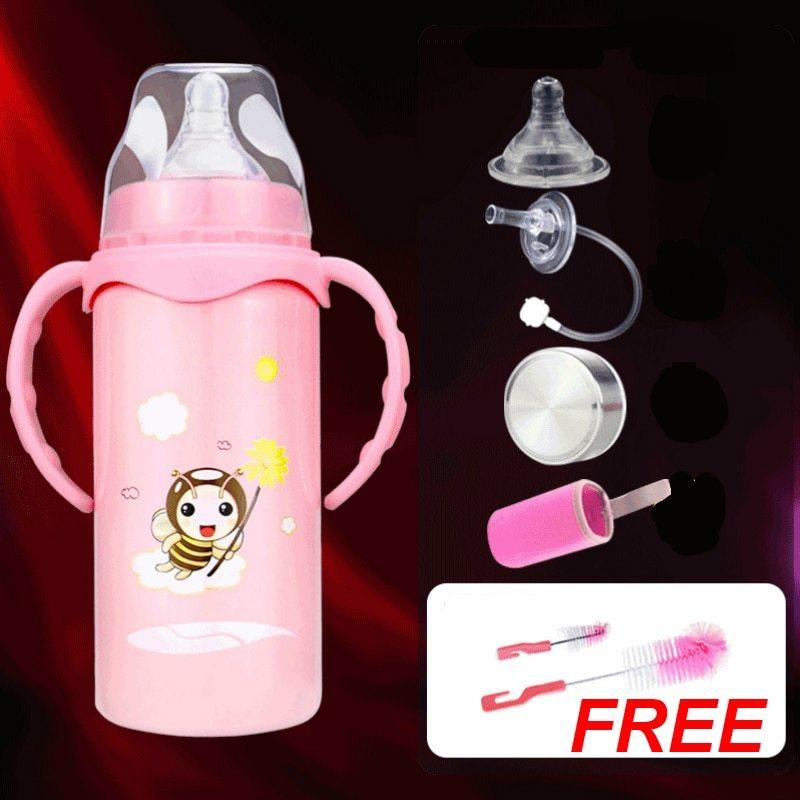 Baby stainless steel insulated feeding bottle - fadidesign