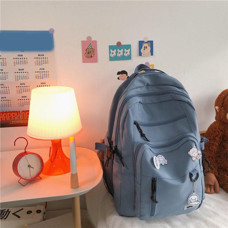 Backpack School Bag Girls Students Schoolbag High Capacity Multi-pocket Design Bags - fadidesign