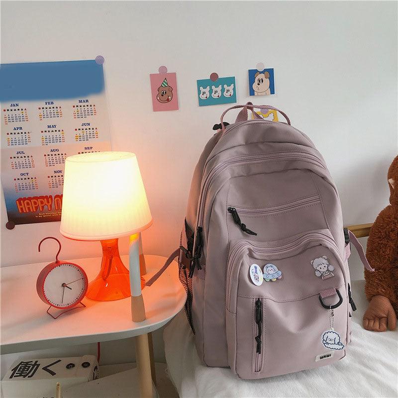 Backpack School Bag Girls Students Schoolbag High Capacity Multi-pocket Design Bags - fadidesign