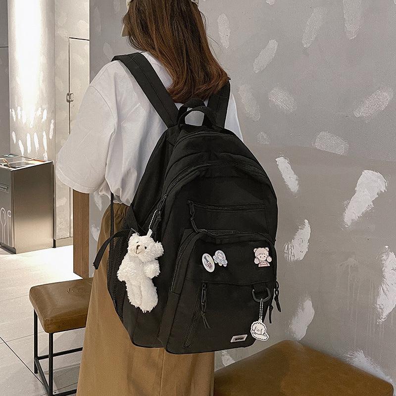 Backpack School Bag Girls Students Schoolbag High Capacity Multi-pocket Design Bags - fadidesign