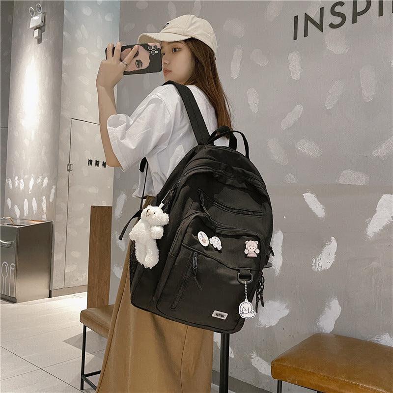 Backpack School Bag Girls Students Schoolbag High Capacity Multi-pocket Design Bags - fadidesign