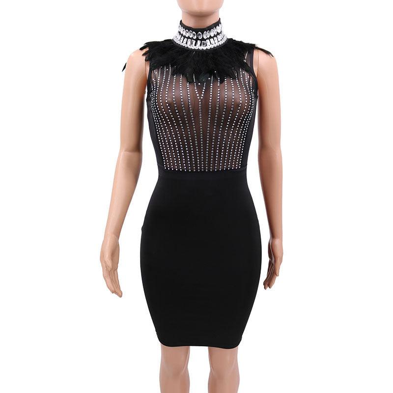 Bandage beads evening dress - fadidesign