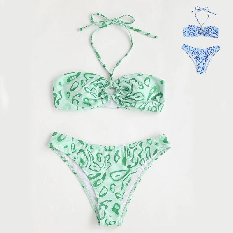 Bandeau Bikini Sexy Split Swimsuit - fadidesign